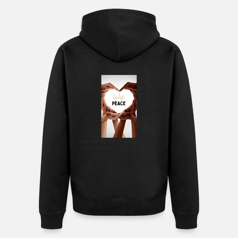 Plus de guerre - Veste à capuche bio Premium Unisexe - noir