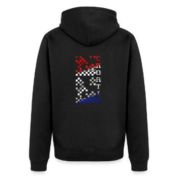Croatie hrvatska kroatia hrv travel europe zagreb - Veste à capuche bio Premium Unisexe - noir - Dos - Nico (187cm)