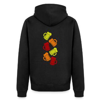 Icône de chope de bière, boire un verre de bière - Veste à capuche bio Premium Unisexe - noir - Dos - Nico (187cm)