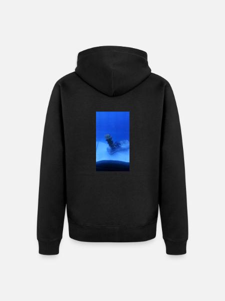 Lake Roller - Unisex Premium Organic Zip Hoodie - black