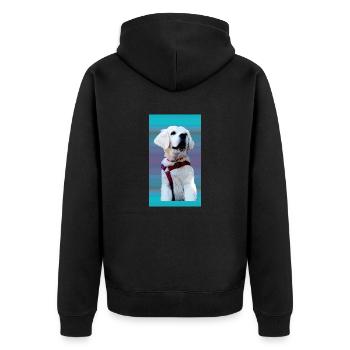Comic Elaine - Unisex Premium Bio Zip Hoodie - Schwarz - Hinten - Nico (187cm)