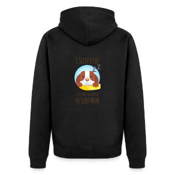 Chien amoureux du sommeil - Veste à capuche bio Premium Unisexe - noir - Dos - Nico (187cm)