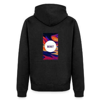 Beast Motivational : Libérez votre pouvoir intérieur - Veste à capuche bio Premium Unisexe - noir - Dos - Nico (187cm)