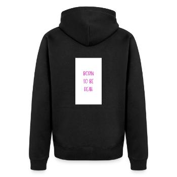 Blue Sea Nature Good morning Instagram Story - Unisex Premium Bio Zip Hoodie - Schwarz - Hinten - Nico (187cm)