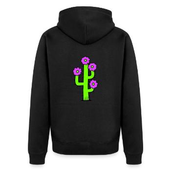 Cactus Plante Épineux Épineux Déserts Cactus - Veste à capuche bio Premium Unisexe - noir - Dos - Nico (187cm)