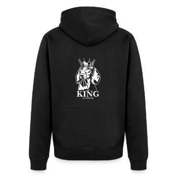 Teckel Teckel Roi de tout Chien Wilsigns - Veste à capuche bio Premium Unisexe - noir - Dos - Nico (187cm)