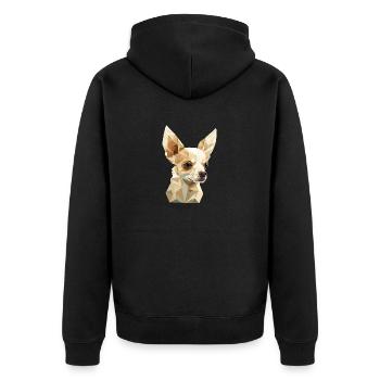 Chihuahua - Veste à capuche bio Premium Unisexe - noir - Dos - Nico (187cm)