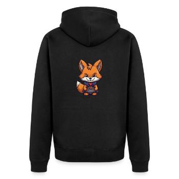 Méchant renard - Veste à capuche bio Premium Unisexe - noir - Dos - Nico (187cm)
