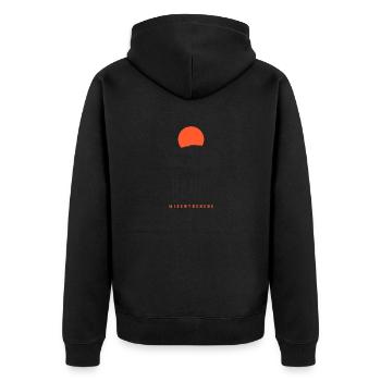 Ostthüringen Merch - Wisentgehege Ranis - Unisex Premium Bio Zip Hoodie - Schwarz - Hinten - Nico (187cm)