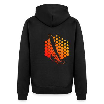 Surfer Windsurfing Windsurf Men Women Surfing - Unisex Premium Organic Zip Hoodie - black - Back - Nico (187cm)