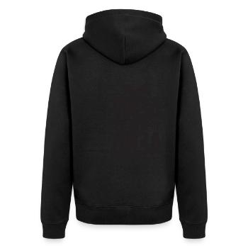Lisa Spruch auf Russisch Russland Outfit für - Unisex Premium Bio Zip Hoodie - Schwarz - Hinten - Nico (187cm)
