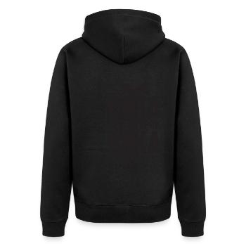 Viktoria Spruch auf Russisch Russland Outfit für - Unisex Premium Bio Zip Hoodie - Schwarz - Hinten - Nico (187cm)