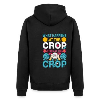 Funny Scrapbooking Hand Crafting - Unisex Premium Organic Zip Hoodie - black - Back - Nico (187cm)