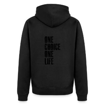 Un choix, une vie - Veste à capuche bio Premium Unisexe - noir - Dos - Nico (187cm)