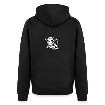 Bande dessinée de vache - Veste à capuche bio Premium Unisexe - noir - Dos - Nico (187cm)