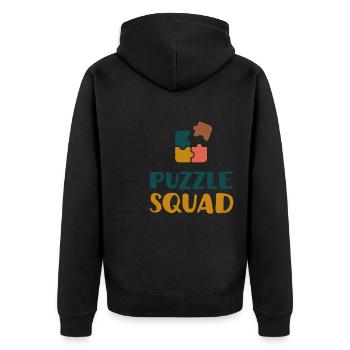 Citation ironique de Puzzle Squad Team Puzzling - Veste à capuche bio Premium Unisexe - noir - Dos - Nico (187cm)