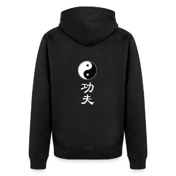 tao kung fu - Veste à capuche bio Premium Unisexe - noir - Dos - Nico (187cm)