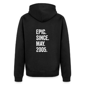 18 Years Old Epic Since May 2005 18th Birthday - Unisex Premium Organic Zip Hoodie - black - Back - Nico (187cm)