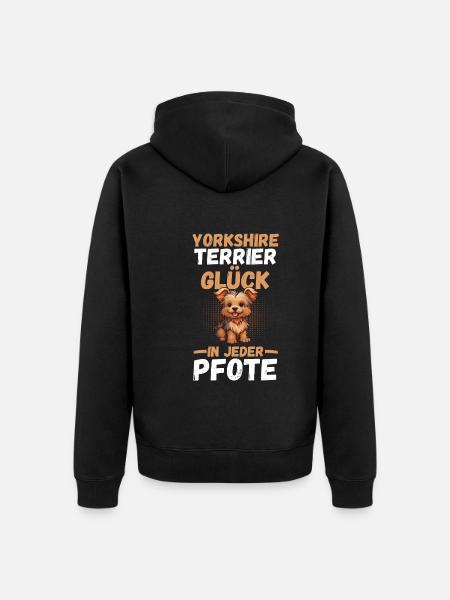Dog Yorkshire Terrier - Unisex Premium Organic Zip Hoodie - black