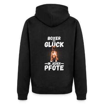 Chien AllemandBoxer Allemand - Veste à capuche bio Premium Unisexe - noir - Dos - Nico (187cm)