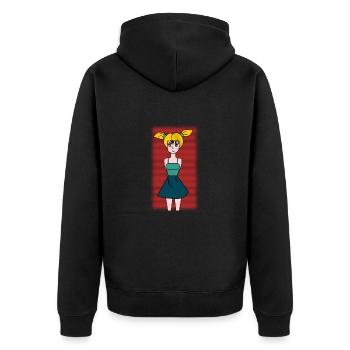 FEMME. FILLE. ADOLESCENT. JOURNEE DE LA FEMME - Veste à capuche bio Premium Unisexe - noir - Dos - Nico (187cm)