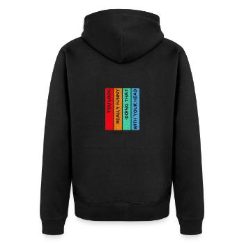 You look really funny... - Kopfdreher - Unisex Premium Bio Zip Hoodie - Schwarz - Hinten - Nico (187cm)