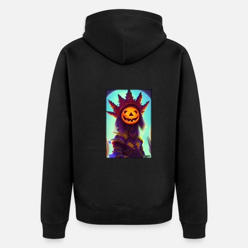 Joyeux Halloween Pumpkin King Monster - Veste à capuche bio Premium Unisexe - noir
