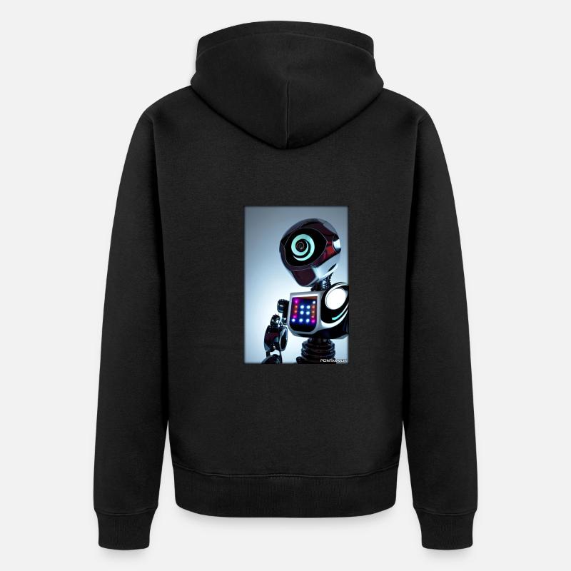 Robot Future Technology Science Android - Veste à capuche bio Premium Unisexe - noir