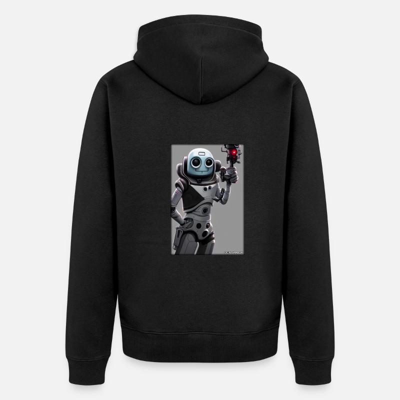 Robot Future Technology Science Android - Veste à capuche bio Premium Unisexe - noir