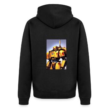 Kampfbot Robot Super Soldier Machine Warrior - Unisex Premium Organic Zip Hoodie - black - Back - Nico (187cm)