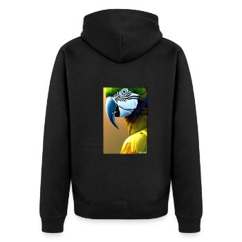 Perroquet Perroquet Oiseau Oiseaux Ara Faune - Veste à capuche bio Premium Unisexe - noir - Dos - Nico (187cm)