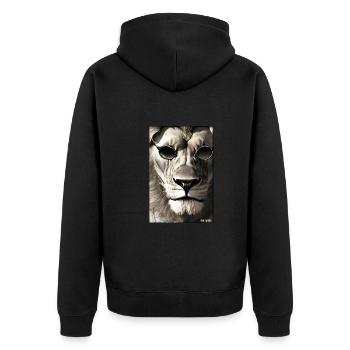 Lunettes de soleil Lion Big Cat Animal sauvage Tête de lion - Veste à capuche bio Premium Unisexe - noir - Dos - Nico (187cm)