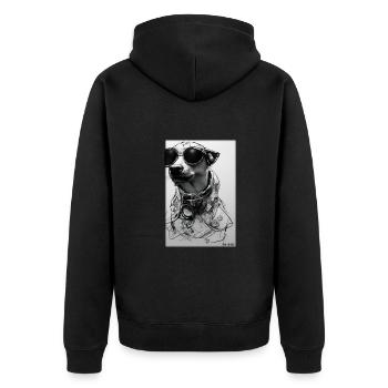 Chien Chiens Lunettes de soleil Animaux sauvages Animaux animaux - Veste à capuche bio Premium Unisexe - noir - Dos - Nico (187cm)
