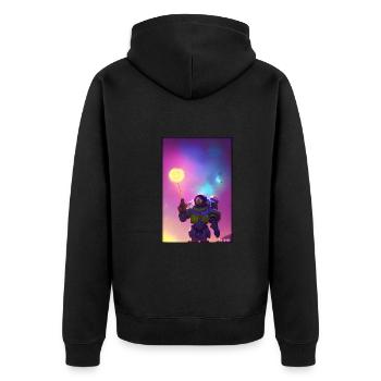 Dandelion Dandelion Asteraceae Flower Spring - Unisex Premium Organic Zip Hoodie - black - Back - Nico (187cm)