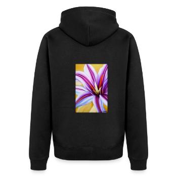 Lilies Lily Family Flower Spring Meadow Green - Unisex Premium Organic Zip Hoodie - black - Back - Nico (187cm)