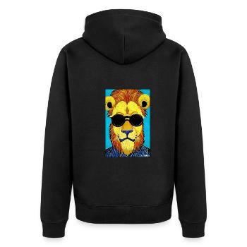 Lunettes de soleil Lion Big Cat Animal sauvage Tête de lion - Veste à capuche bio Premium Unisexe - noir - Dos - Nico (187cm)
