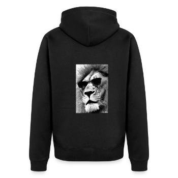 Lunettes de soleil Lion Big Cat Animal sauvage Tête de lion - Veste à capuche bio Premium Unisexe - noir - Dos - Nico (187cm)