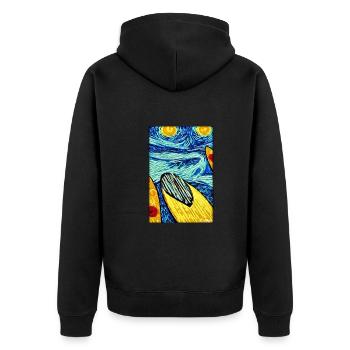 Surfer Surfbrett Wassersport Sommer Sonne Strand - Unisex Premium Bio Zip Hoodie - Schwarz - Hinten - Nico (187cm)