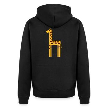 girafe 2 - Veste à capuche bio Premium Unisexe - noir - Dos - Nico (187cm)