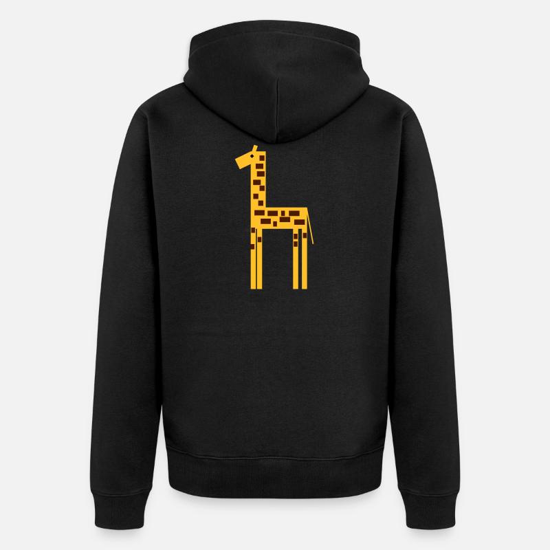 girafe 2 - Veste à capuche bio Premium Unisexe - noir