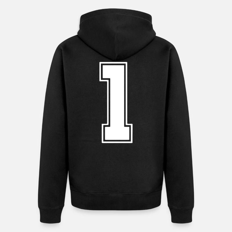 1 - Veste à capuche bio Premium Unisexe - noir