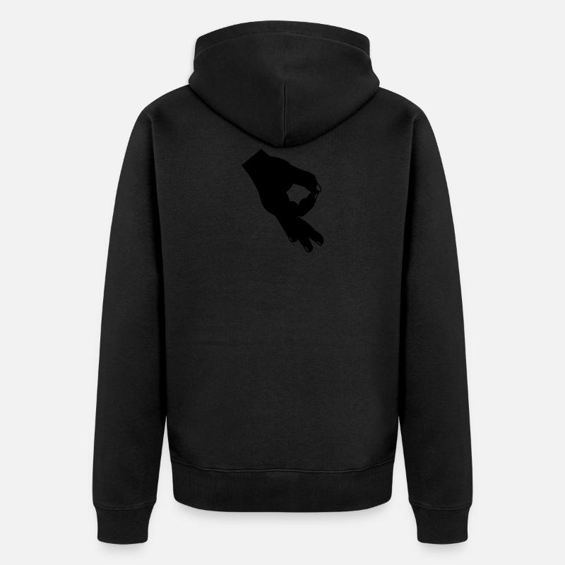 Trou de la main - Veste à capuche bio Premium Unisexe - noir
