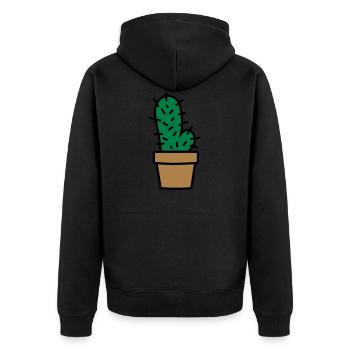 Cactus cactus penis - Veste à capuche bio Premium Unisexe - noir - Dos - Nico (187cm)