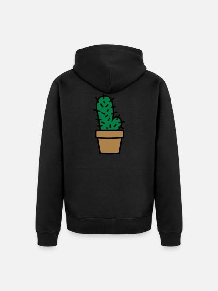 Cactus cactus penis - Unisex Premium Organic Zip Hoodie - black