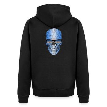 Argentinien - Unisex Premium Bio Zip Hoodie - Schwarz - Hinten - Nico (187cm)