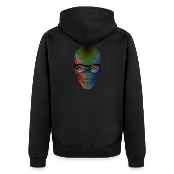 South Africa - Unisex Premium Organic Zip Hoodie - black - Back - Nico (187cm)