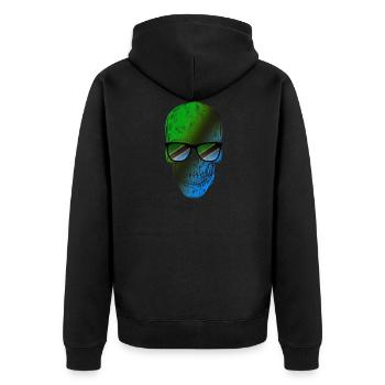 Tanzania - Unisex Premium Organic Zip Hoodie - black - Back - Nico (187cm)
