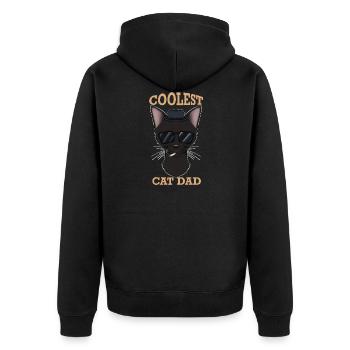 Chat le plus cool Papa I Bombay Cat Papa I Bombay Cat - Veste à capuche bio Premium Unisexe - noir - Dos - Nico (187cm)