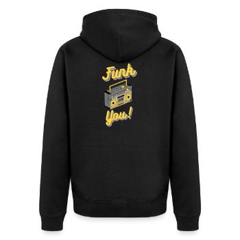 Funk Vous - Veste à capuche bio Premium Unisexe - noir - Dos - Nico (187cm)