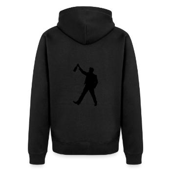 Icône de boisson - Veste à capuche bio Premium Unisexe - noir - Dos - Nico (187cm)